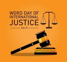 werelddag voor internationale justitie vector afbeelding, 17 juli