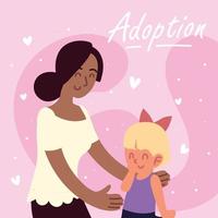 adoptie moeder en dochter vector