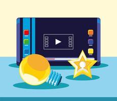 marketingvideo per telefoon vector