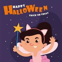 happy halloween trick or treat vector