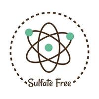 sulfaatvrij productlabel vector