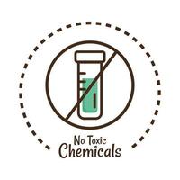 geen etiket met giftige chemicaliën vector