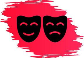 theater maskers creatief icoon ontwerp vector