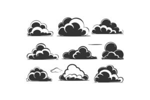 schattig wolken icoon set. vector illustratie ontwerp.