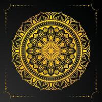 luxe gouden mandala-achtergrondontwerp vector