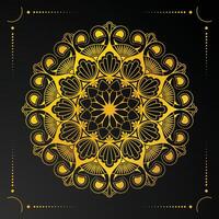gouden mandala-ontwerp vector