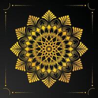 luxe mandala vector achtergrond met gouden arabesque stijl