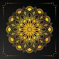 luxe mandala vector achtergrond met gouden arabesque stijl