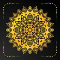 luxe mandala vector achtergrond met gouden arabesque stijl