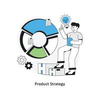 Product strategie vlak stijl ontwerp vector illustratie. voorraad illustratie
