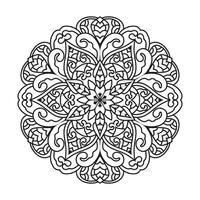 mandala voor volwassen kleur boek vector