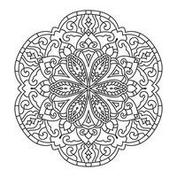 mandala voor volwassen kleur boek vector