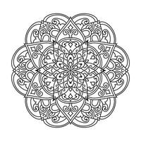 mandala voor volwassen kleur boek vector