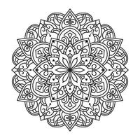 mandala voor volwassen kleur boek vector