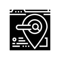 lokaal seo glyph icoon vector illustratie