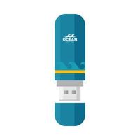 oceaan identiteit usb-geheugen vector