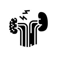 nier- mislukking urologie glyph icoon vector illustratie