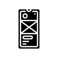 web verhalen seo glyph icoon vector illustratie