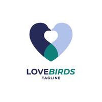 liefde vogel dating concept logo ontwerp vector