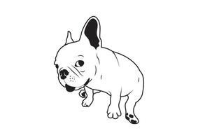 paniek schattig Frans bulldog vector voor t-shirt