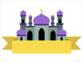Islamitisch moskee eid al adha achtergrond vector