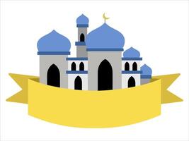 Islamitisch moskee eid al adha achtergrond vector