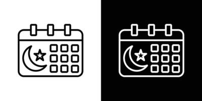 islamitisch kalenderpictogram vector