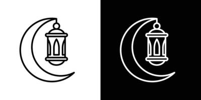 islamitisch lantaarn icoon vector