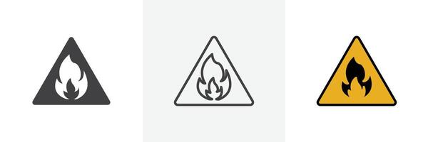 brand waarschuwing teken vector