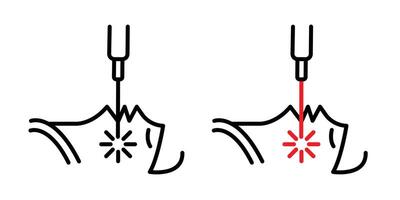 laser anti veroudering schoonheid icoon vector