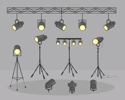 spotlight lampen set vector