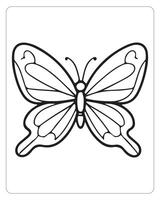 schattig vlinder vector, vlinder zwart en wit vector