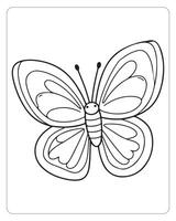 schattig vlinder vector, vlinder zwart en wit vector