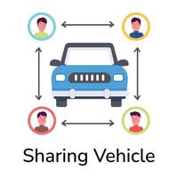 modieus sharing voertuig vector