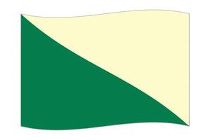 golvend vlag van afdeling van huanuco, administratief divisie van Peru. vector illustratie.