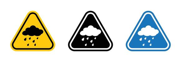 regen waarschuwing teken vector