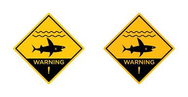 haai waarschuwing teken vector