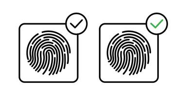biometrisch veiligheid icoon vector