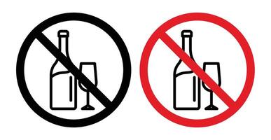geen alcohol teken vector