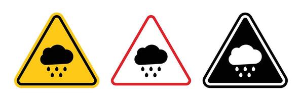 regen waarschuwing teken vector