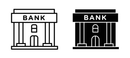 bankgebouw pictogram vector