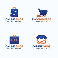 online winkel logo sjabloon ontwerp vector, embleem, ontwerp concept, creatief symbool, icoon vector