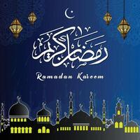Ramadan kareen Islamitisch festival sociaal media na. vector