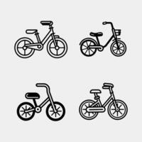 vector fiets pictogrammen set, fiets, fiets