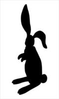 konijn vector zwart silhouet geïsoleerd
