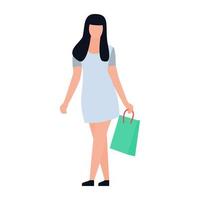 vrouwelijke shopper concepten vector