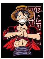 een stuk luffy glimlach vector