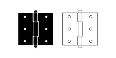 schets silhouet deur scharnier icoon reeks geïsoleerd Aan wit achtergrond vector