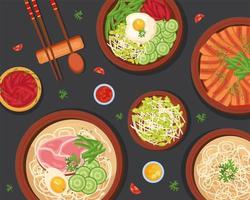 Koreaans eten poster vector