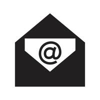 icoon mail, bericht, postvak IN envelop vlak stijl icoon geïsoleerd Aan wit achtergrond vector